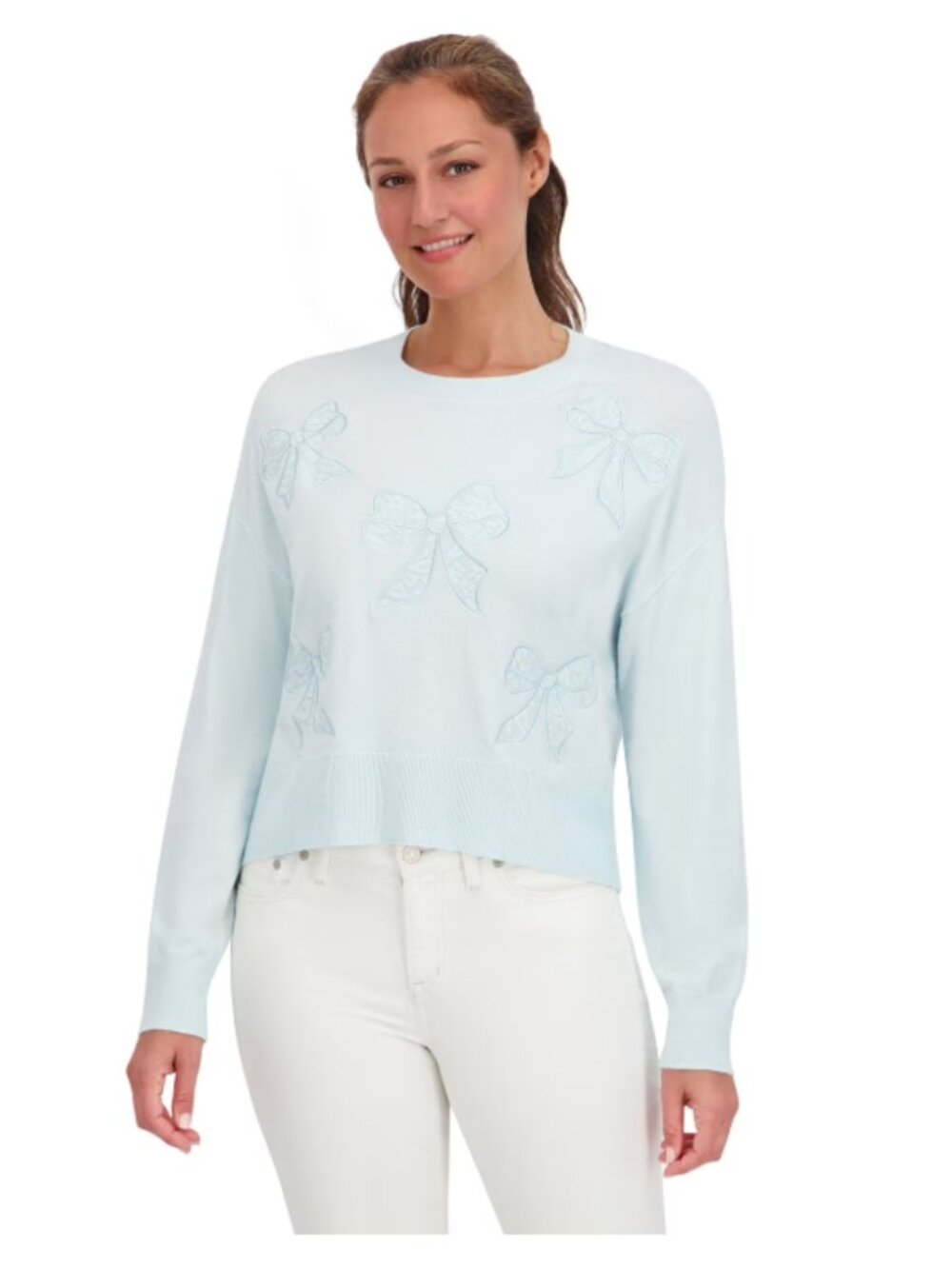 Bridgerton Women's Lace Bow Sweater